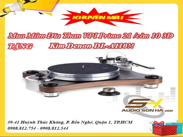 Khuyến mãi mua mâm đĩa than VPI Prime 21 /Tay cần 103D - Tặng Kim Denon DL-A110 