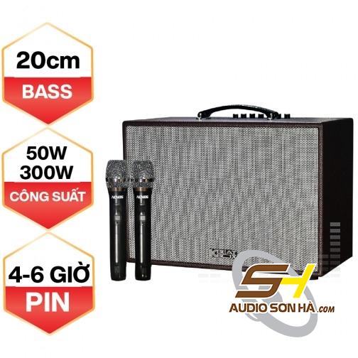 Loa kéo Acnos CS200PU/BLUETOOTH 5.0/ BASS 20 CM/ 150W/ PIN 4 GIỜ