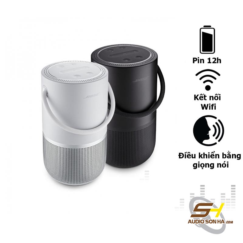 Loa Bose Portable Home     Wi-Fi và Bluetooth.  Apple Airplay 2 . Pin 12 tiếng