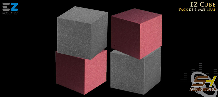 Tấm tiêu tán âm EZ Foam Cube/ 1tấm/đỏ /xám