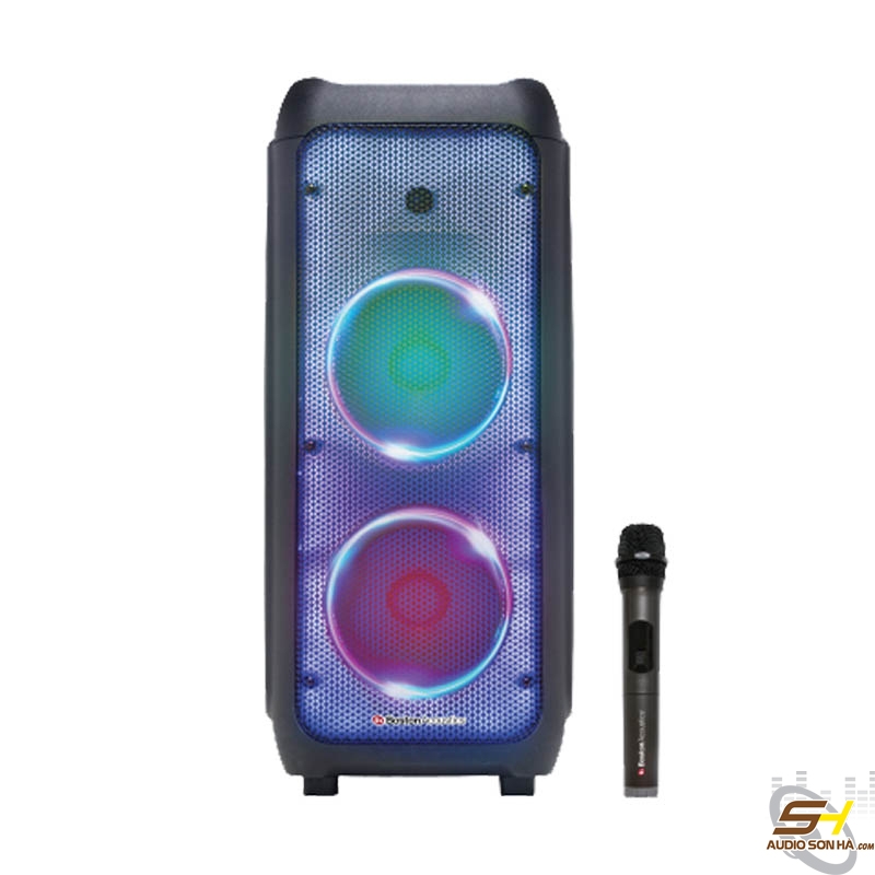 Loa kéo Boston PARTYBOX BA-802PB/ Kèm 2 mic/ 100W/Bluetooth/ pin 6 giờ