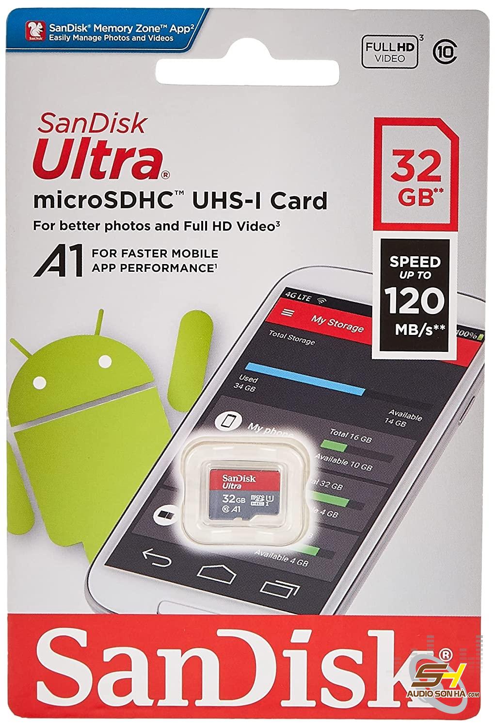 Thẻ nhớ SanDisk Ultra Micro SD 32GB