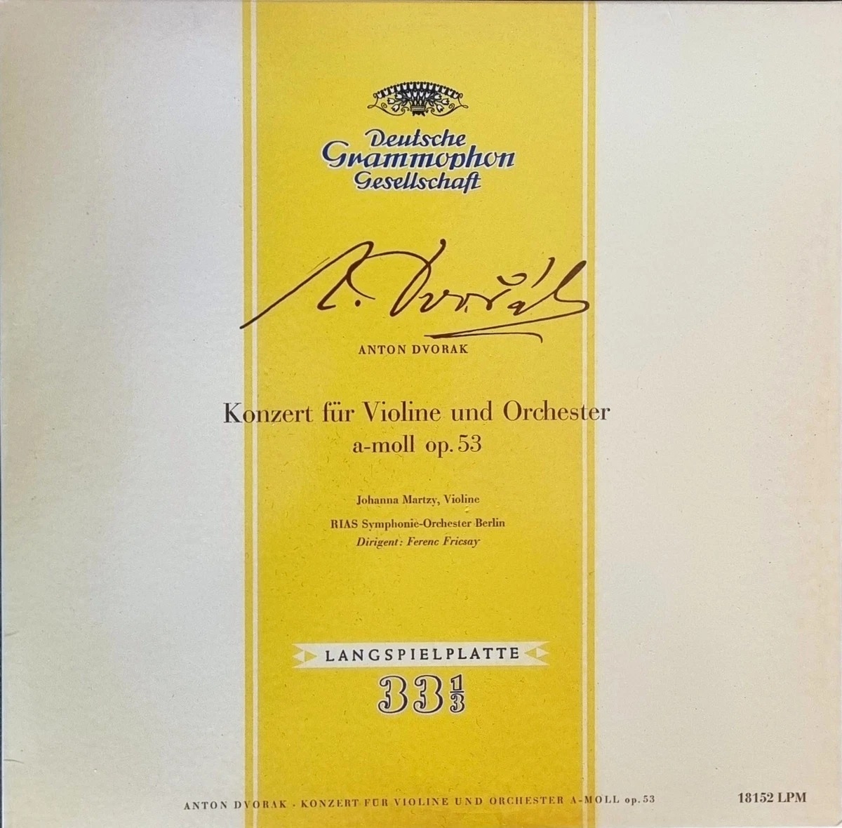 Đĩa LP Konzert Fur Violine und Orchester Op 53