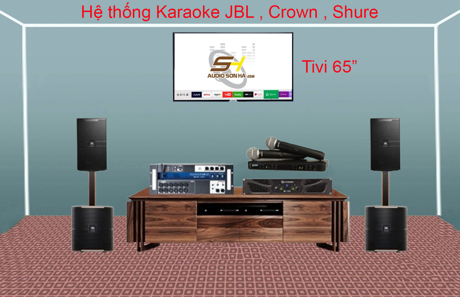 Hệ thống Karaoke JBL , Crown , Shure