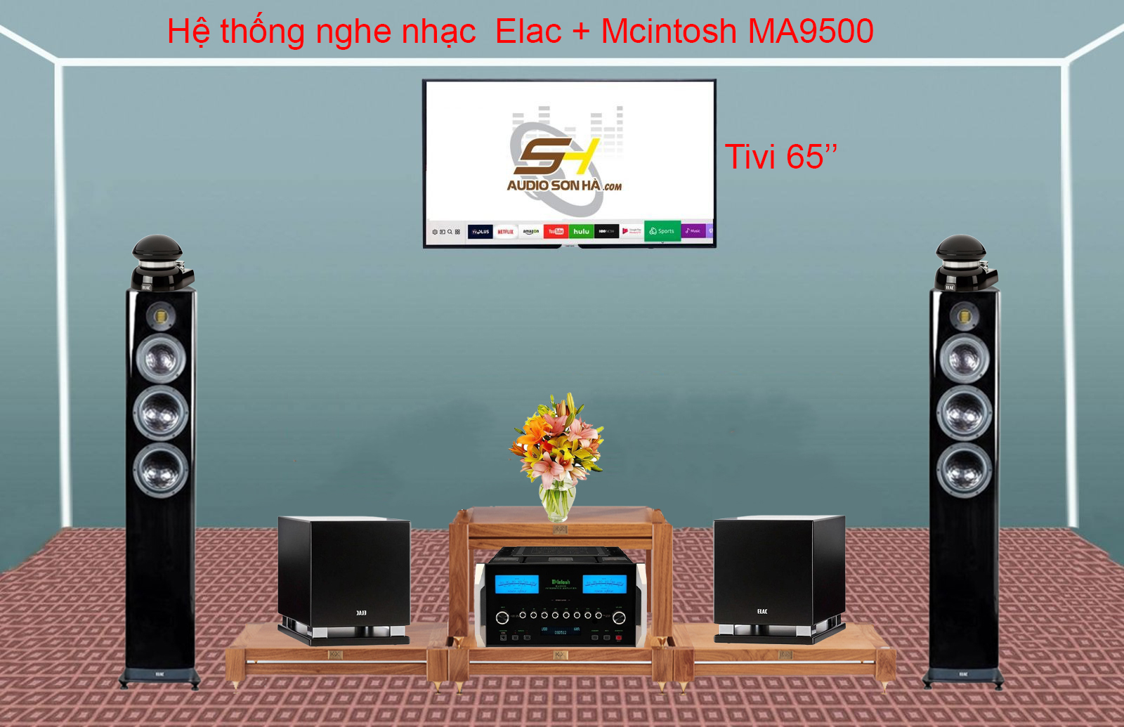 Hệ thống nghe nhạc  Elac + Mcintosh MA9500