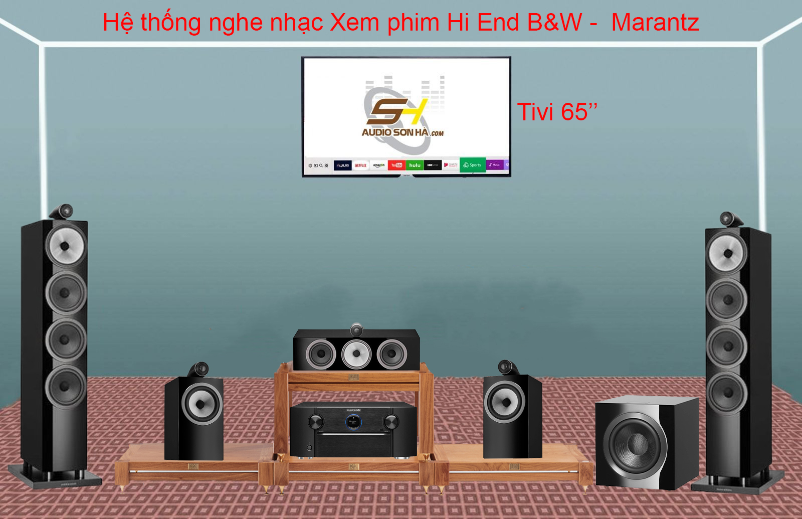 Hệ thống nghe nhạc Xem phim Hi End B&W -  Marantz 