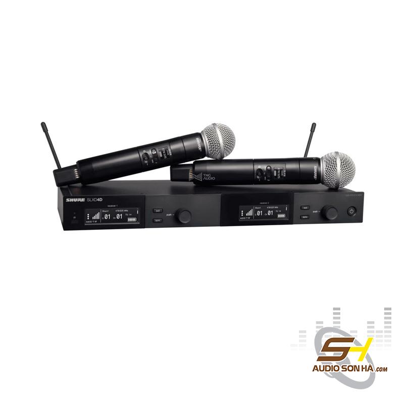 Hệ thống không dây đôi với 2 micro vocal SM58 SHURE SLXD24D/SM58