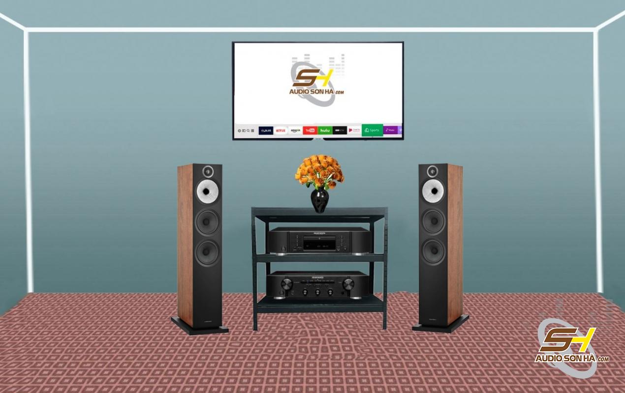 Hệ thống nghe nhạc loa B&W 603 S3 , Combo Marantz CD6007 - Amply PM6007, Tặng sub