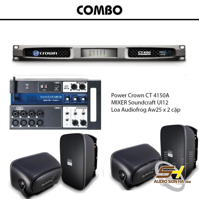 Combo CROWN CT 4150A - Soundcraft UI12 - Audiofrog Aw 25