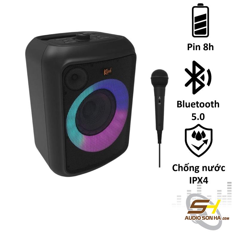 LOA KLIPSCH GIG XL  ,Loa karaoke, bao gồm 1 micro ,pin dùng 8 giờ 