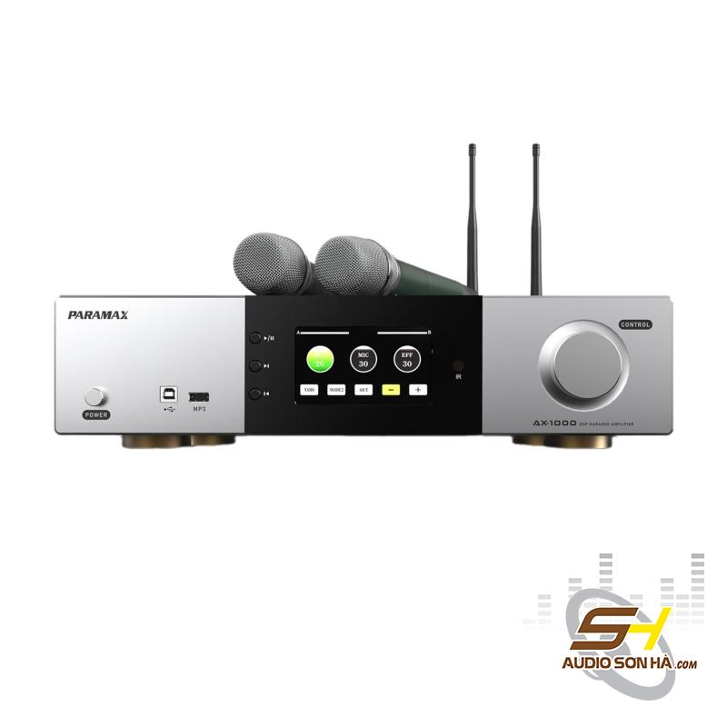 Amply karaoke tích hợp Vang số và Micro không dây PARAMAX AX-1000
