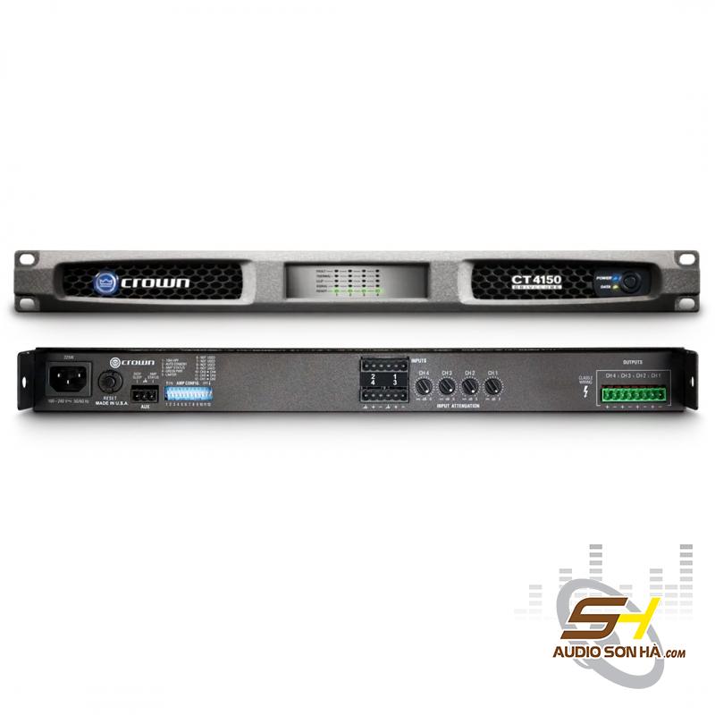 Power Amply Crown CT 4150A - Bộ khuếch đại 4 kênh, 4 đầu vào, 4 x 125W @ 8-ohms