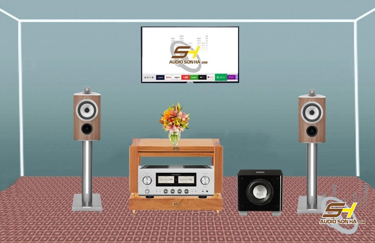 Hệ thống nghe nhạc Loa Bowers & Wilkins 805 D4 & Amply Luxman L-507Z/ TẶNG SUB Rel T9X