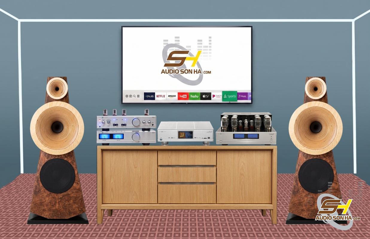 Hệ thống nghe nhạc kèn Odeon Audio Helix, Cary Audio CAD 120S MKII, Pre Amply Cary Audio SLP-05, Cary Audio DMS-700