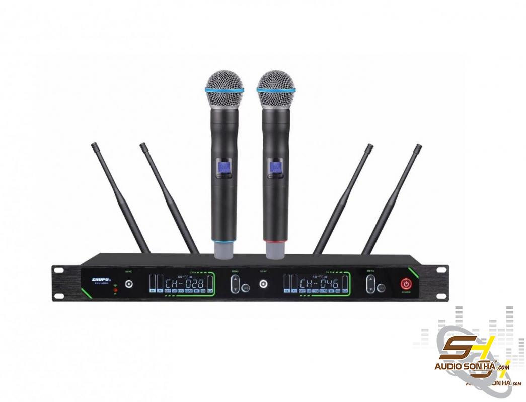 Micro Karaoke  không dây Shupu SKM 801 ( 4 anten )