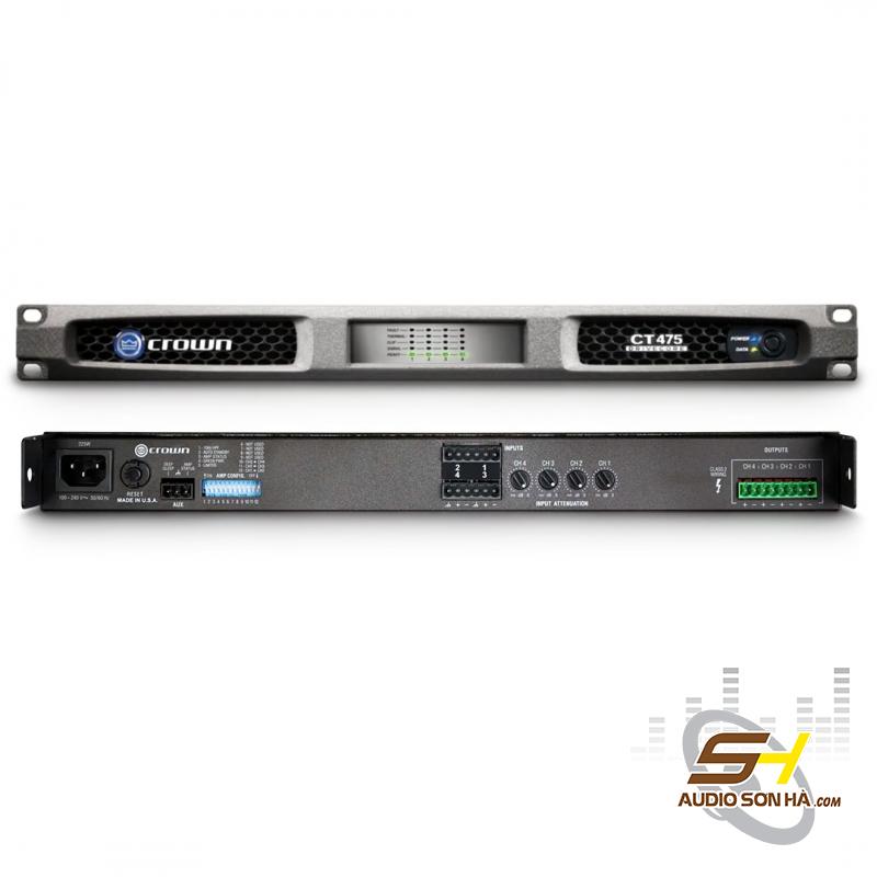Power Amply Crown CT 475A - Bộ khuếch đại 4 kênh, 4 đầu vào, 4 x 75W @ 8-ohms