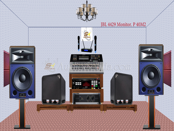  JBL   Bộ  Karaoke Hi - End phòng 40m2 JBL 4429 Monitor. (Set 20)