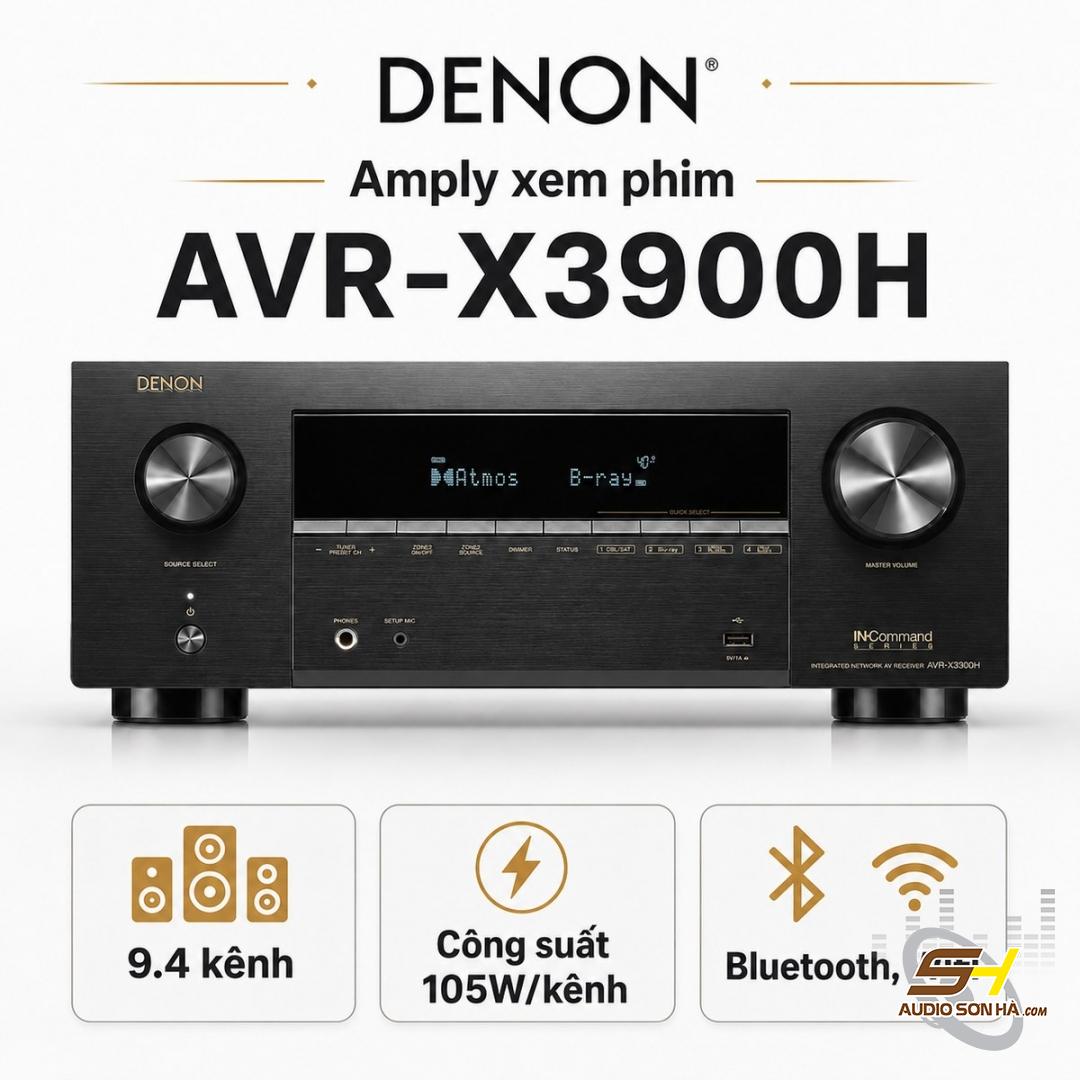 Ampli Denon AVR-X3900H ( 9.4 Kênh )