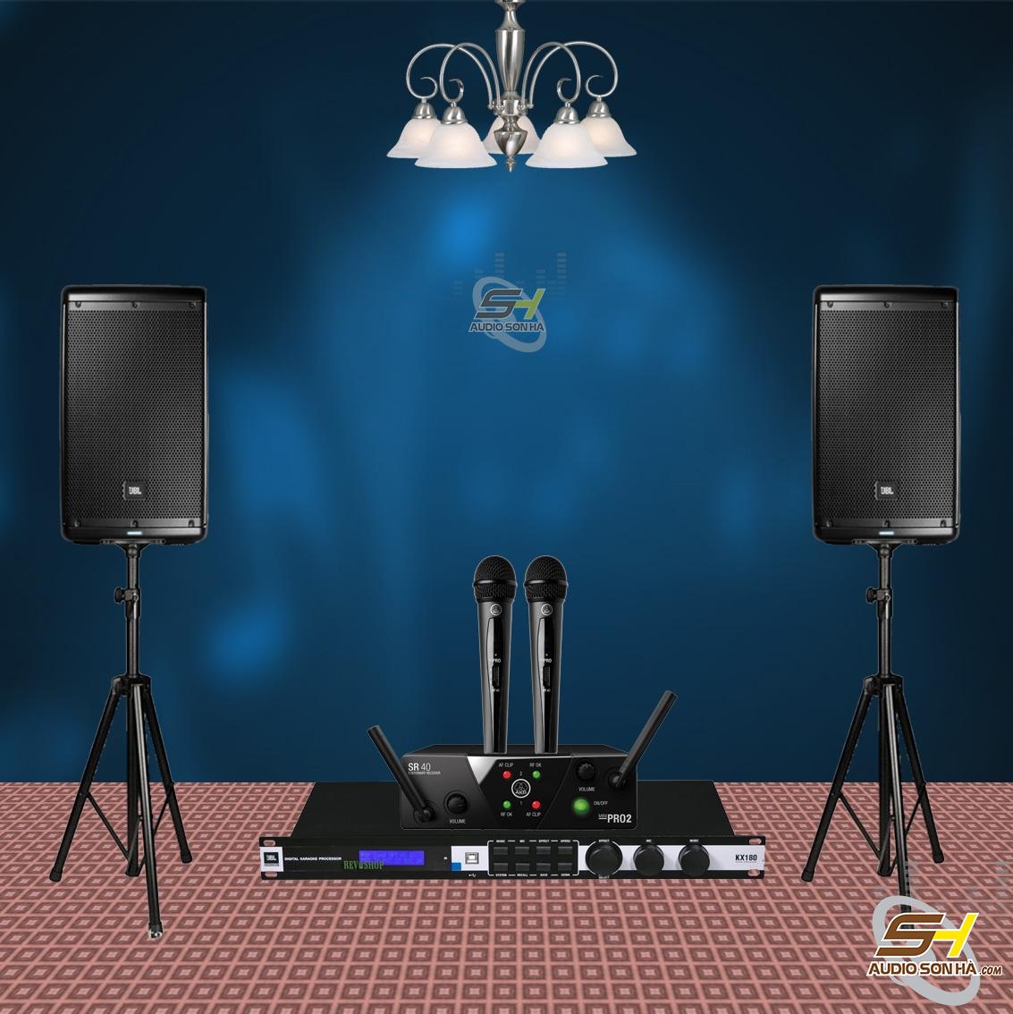 Bộ Karaoke di động JBL 612 - KX180 - AKG WMS 40