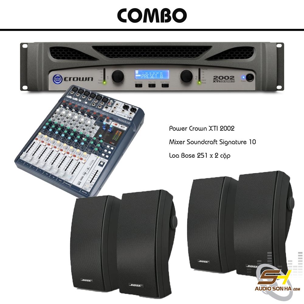 Combo Crown XTI 2002 - Soundcraft Signature 10 - Bose 251