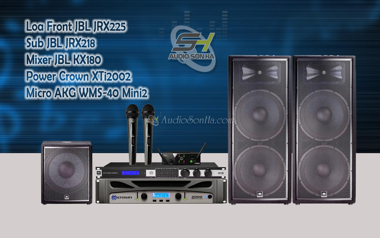 Dàn âm thanh sân khấu loa JBL JRX225 ( Set 16)