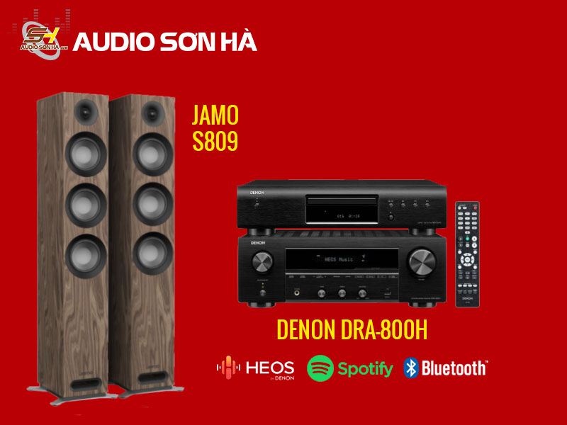 Hệ thống nghe nhạc Denon DRA-800H và loa Jamo S809