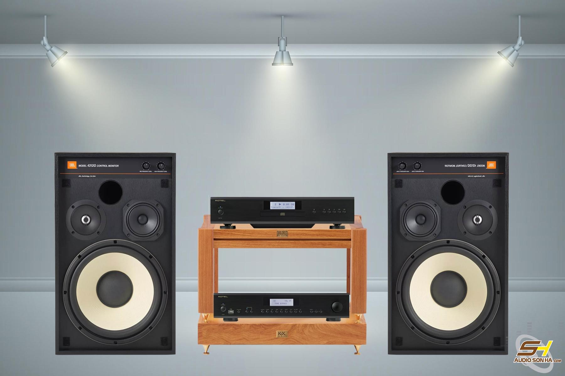 Hệ thống nghe nhạc Hi End Loa JBL 4312G - Rotel