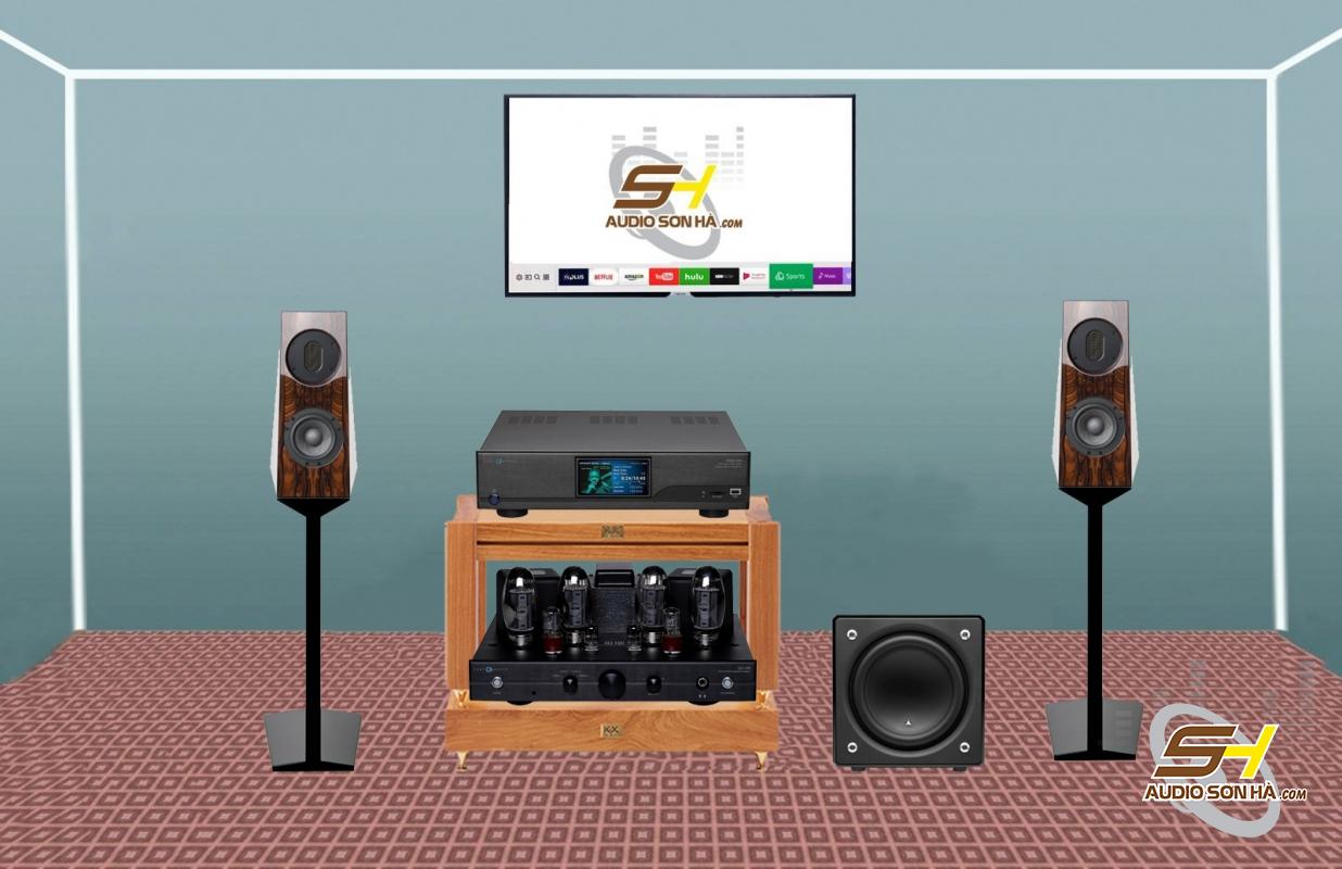 Hệ thống nghe nhạc Loa Kaiser Chiara CH3 & Cary Audio Amply SLI-100/ DMS-650 Network TẶNG SUB JL AUDIO E112