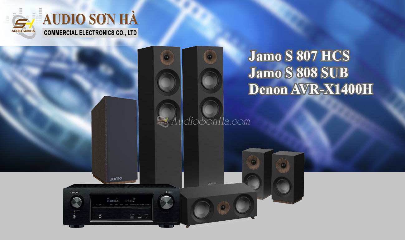 Hệ thống xem phim Jamo S 807 HCS/AVR_ X 1400 H