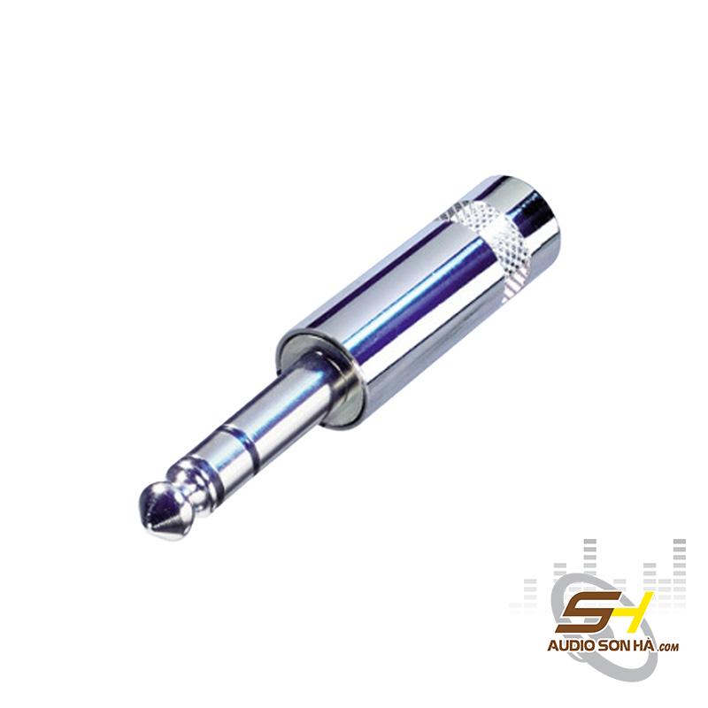 Jack 6.35mm Stereo REAN NYS202 – Đầu Jack 6 Ly TRS 3 Cực Chuyên Nghiệp Mạ Niken