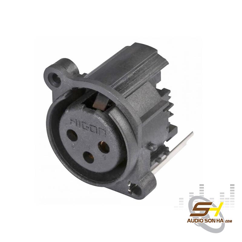 Jack XLR Cái HICON HI-X3AF – Đầu Canon 3 Pin Female Inline Chuyên Nghiệp