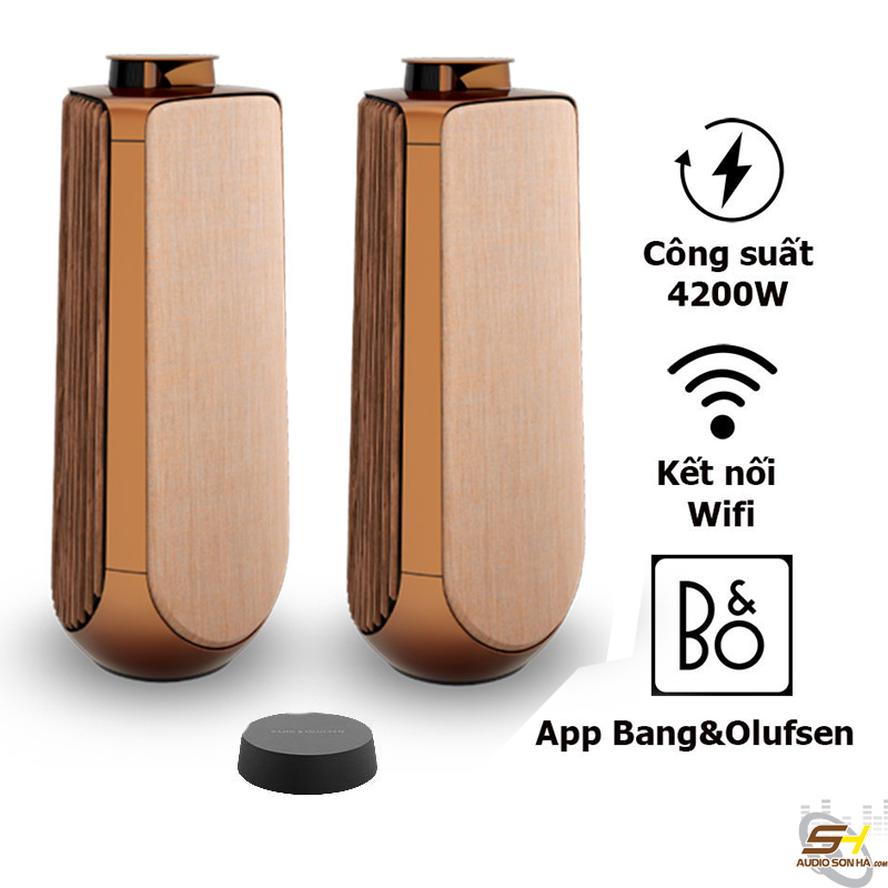 Loa không dây B&O Beolab 50 Brass C.Suất 4200W, Tặng 2 kệ