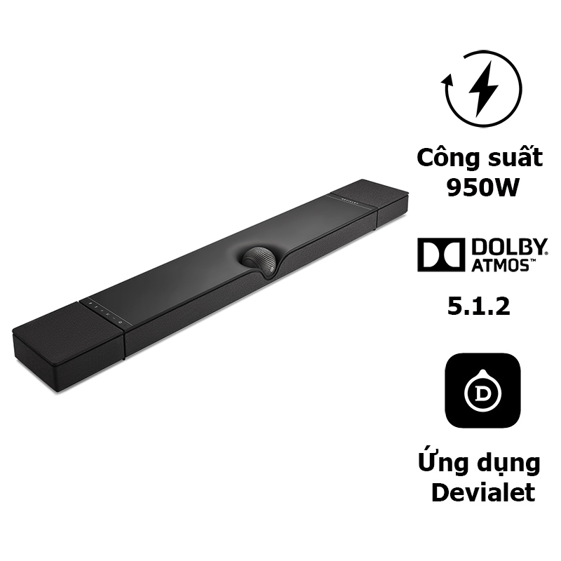 LOA Soundbar DEVIALET DIONE ( Hệ thống phim 5.1.2 ) C.Suất 950W