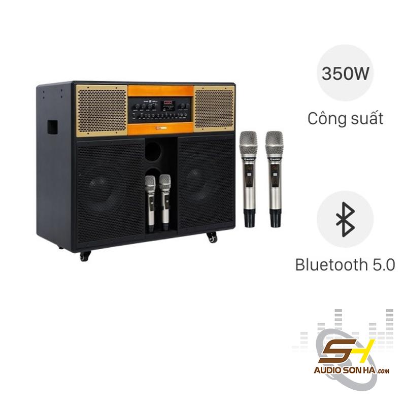Loa Sumico Home Station 10, Bass 25cm, công suất 350w, Đi Kèm 2 Tay Mic