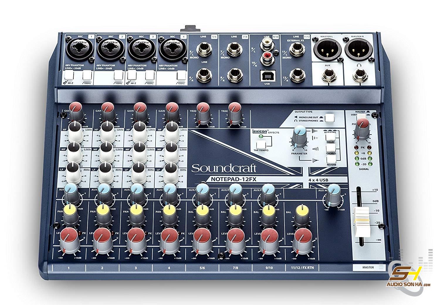 Mixer analog SOUNDCRAFT NOTEPAD-12FX