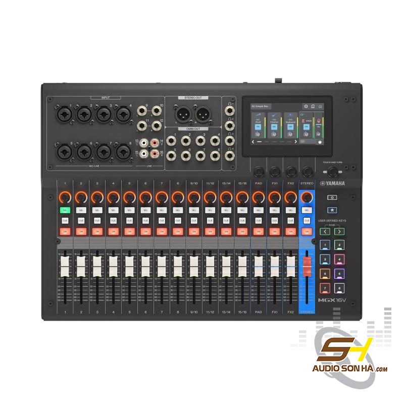 Mixer Yamaha MGX16 V,MGX16V được trang bị cấu hình 15 + 1 fader
